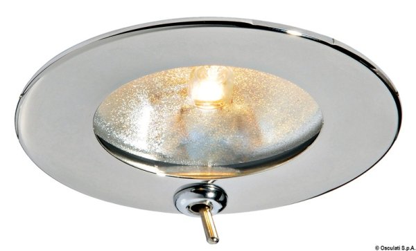 Plafoniera Atria inox 10 W con interruttore - 13.447.91